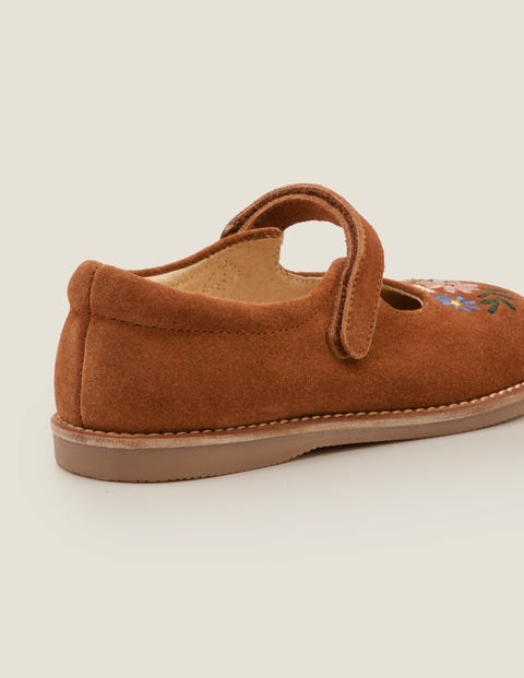 Originelle Spangenschuhe - Hellbraun Originelle Spangenschuhe - Hellbraun