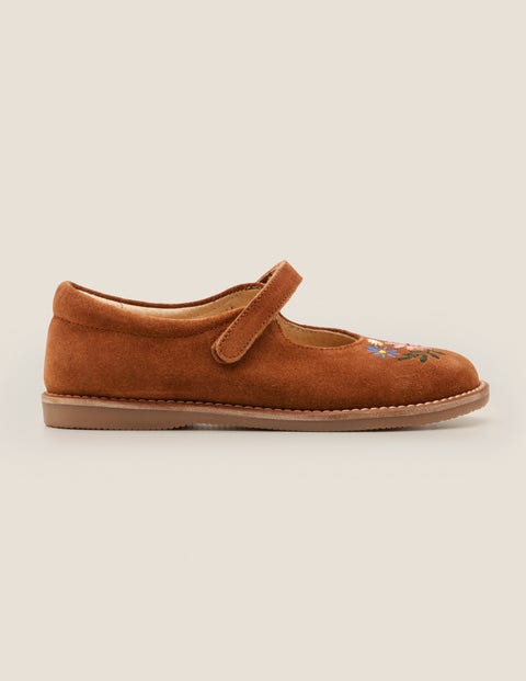 Originelle Spangenschuhe - Hellbraun Originelle Spangenschuhe - Hellbraun