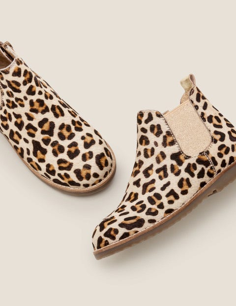 Leather Chelsea Boots - Tan Leopard Leather Chelsea Boots - Tan Leopard