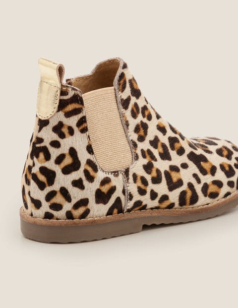 Leather Chelsea Boots - Tan Leopard Leather Chelsea Boots - Tan Leopard