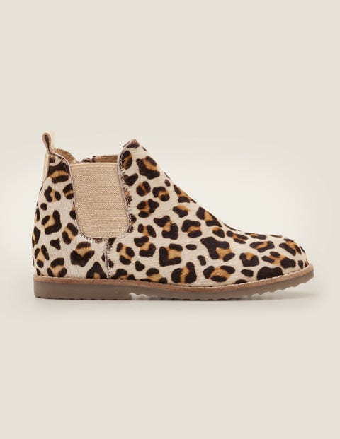 Leather Chelsea Boots - Tan Leopard Leather Chelsea Boots - Tan Leopard