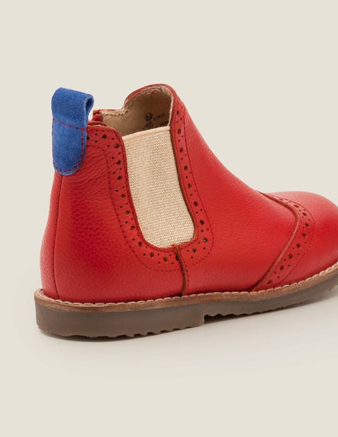 Chelsea-Boots Aus Leder - Rockabilly-Rot Chelsea-Boots Aus Leder - Rockabilly-Rot