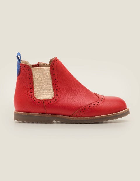 Chelsea-Boots Aus Leder - Rockabilly-Rot Chelsea-Boots Aus Leder - Rockabilly-Rot