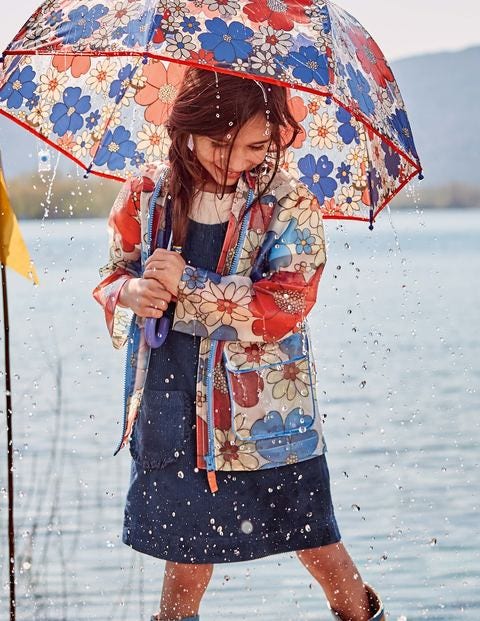 Printed Umbrella - Mini Jumbo Sixties Floral Printed Umbrella - Mini Jumbo Sixties Floral