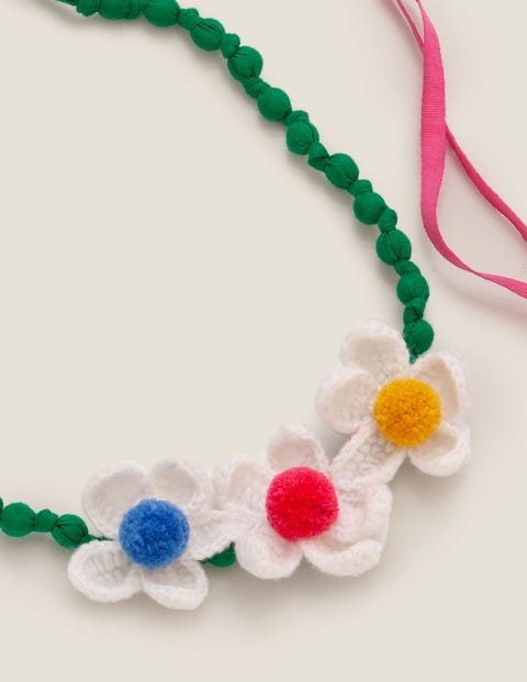 Fabric Necklace - Watercress Green Flowers Fabric Necklace - Watercress Green Flowers