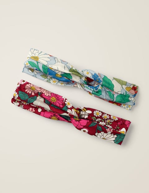 2 Pack Woven Headbands - Bramble Red Florabunda 2 Pack Woven Headbands - Bramble Red Florabunda