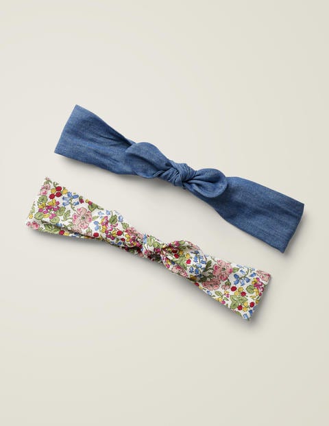 Lot De 2 Bandeaux À Nœud - Motif Berry Flower rose craie Lot De 2 Bandeaux À Nœud - Motif Berry Flower rose craie