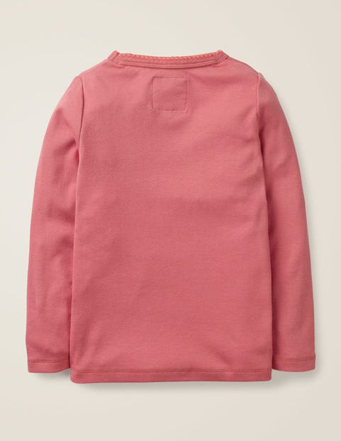 Long-Sleeved Rosebud T-Shirt - Rose Pink Long-Sleeved Rosebud T-Shirt - Rose Pink