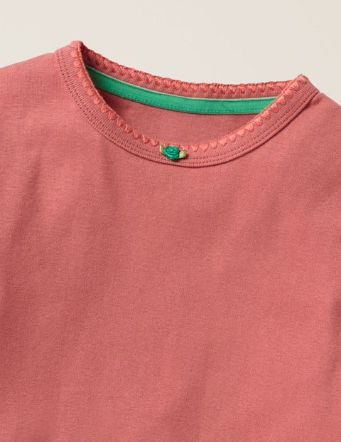 Long-Sleeved Rosebud T-Shirt - Rose Pink Long-Sleeved Rosebud T-Shirt - Rose Pink