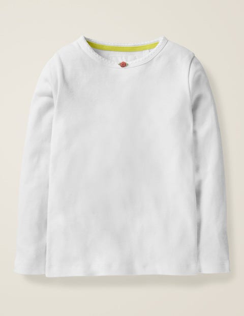 Long-sleeved Rosebud T-shirt - White Long-sleeved Rosebud T-shirt - White