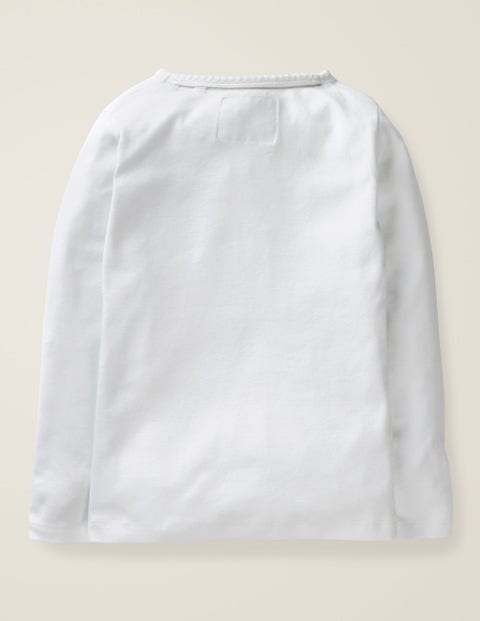 Long-sleeved Rosebud T-shirt - White Long-sleeved Rosebud T-shirt - White