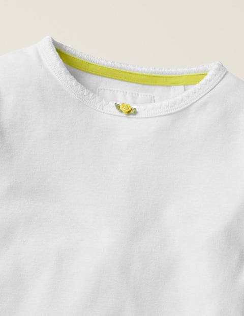 Long-sleeved Rosebud T-shirt - White Long-sleeved Rosebud T-shirt - White