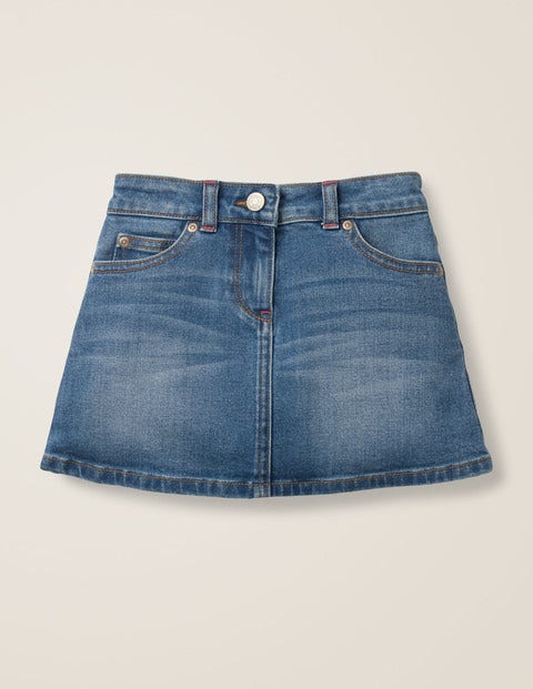 denim skirt with pockets