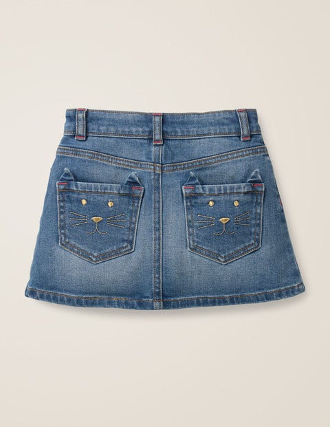 Novelty Pocket Denim Skirt - Mid Vintage Novelty Pocket Denim Skirt - Mid Vintage