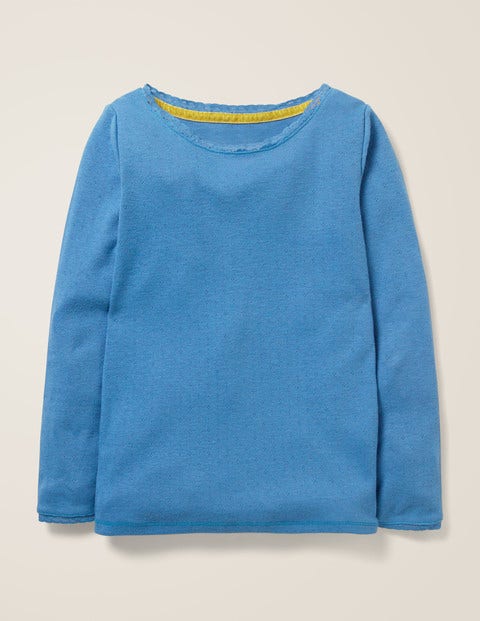 Supersoft Pointelle T-Shirt - Elizabethan Blue Supersoft Pointelle T-Shirt - Elizabethan Blue