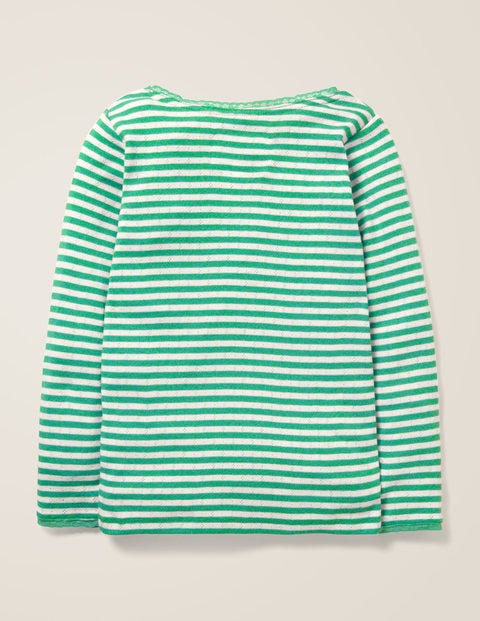 Supersoft Pointelle T-Shirt - Asparagus Green/Ivory Supersoft Pointelle T-Shirt - Asparagus Green/Ivory