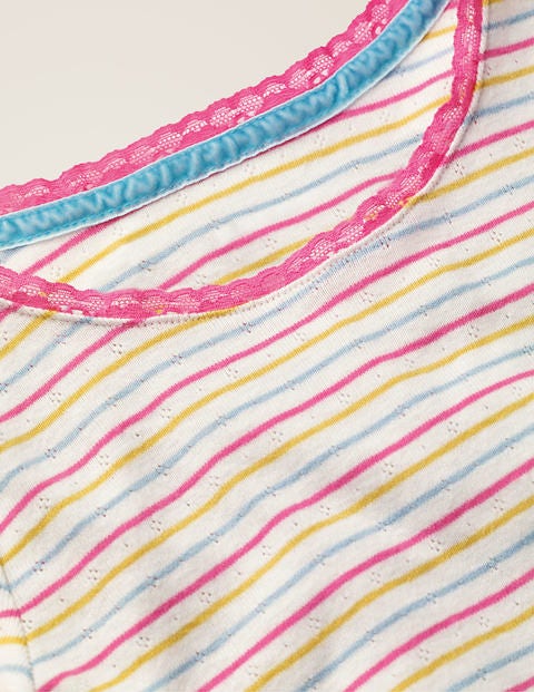 Supersoft Pointelle T-Shirt - Multi Rainbow Supersoft Pointelle T-Shirt - Multi Rainbow