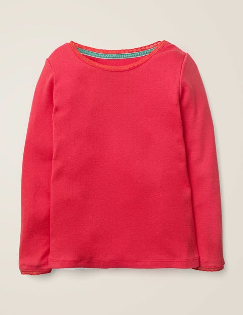 Supersoft Pointelle T-Shirt - Carmine Red Supersoft Pointelle T-Shirt - Carmine Red
