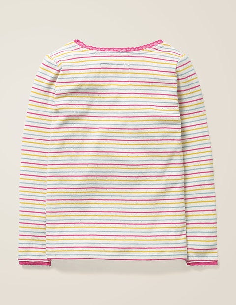 Supersoft Pointelle T-Shirt - Multi Rainbow Supersoft Pointelle T-Shirt - Multi Rainbow