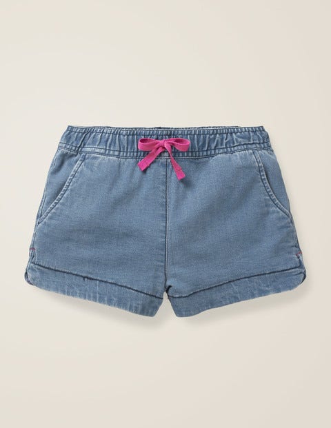 Heart Pocket Shorts - Chambray Blue Heart Pocket Shorts - Chambray Blue