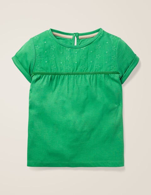 Top En Jersey Avec Étoiles Brodées - Vert asperge Top En Jersey Avec Étoiles Brodées - Vert asperge