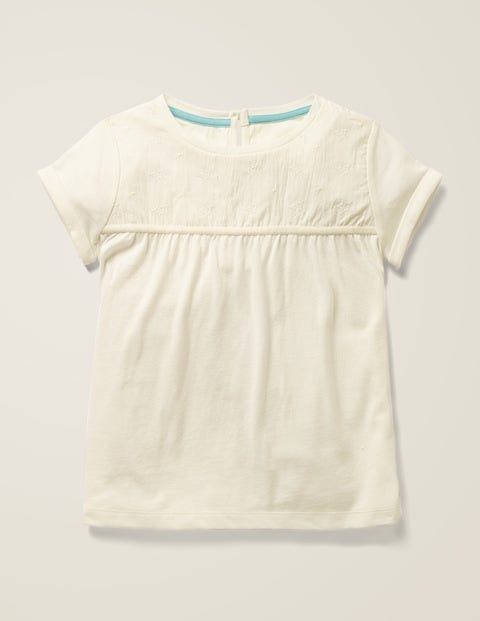 Star Embroidered Jersey Top - Ivory Star Embroidered Jersey Top - Ivory