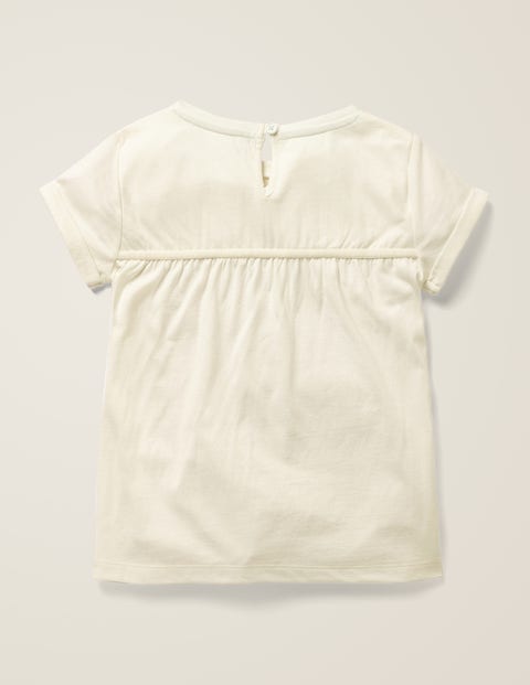 Star Embroidered Jersey Top - Ivory Star Embroidered Jersey Top - Ivory