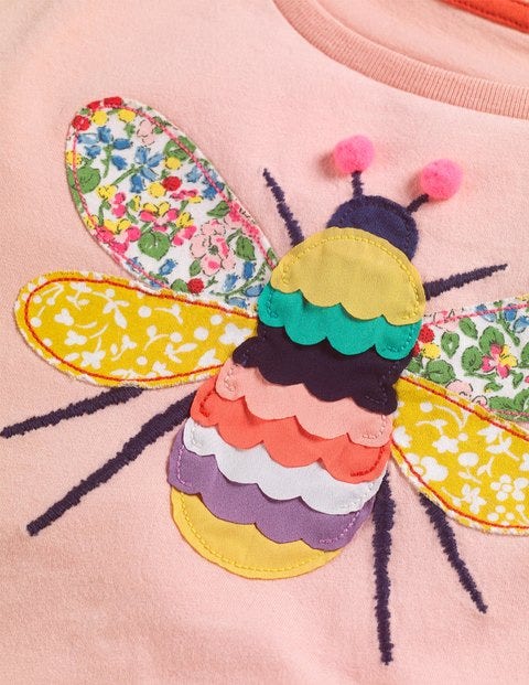 Big Appliqué T-Shirt - Provence Dusty Pink Bee Big Appliqué T-Shirt - Provence Dusty Pink Bee