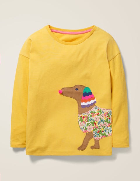 Big Appliqué T-Shirt - Spicy Mustard Yellow Dog Big Appliqué T-Shirt - Spicy Mustard Yellow Dog