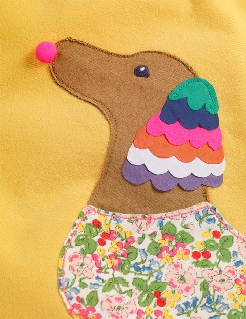 Big Appliqué T-Shirt - Spicy Mustard Yellow Dog Big Appliqué T-Shirt - Spicy Mustard Yellow Dog