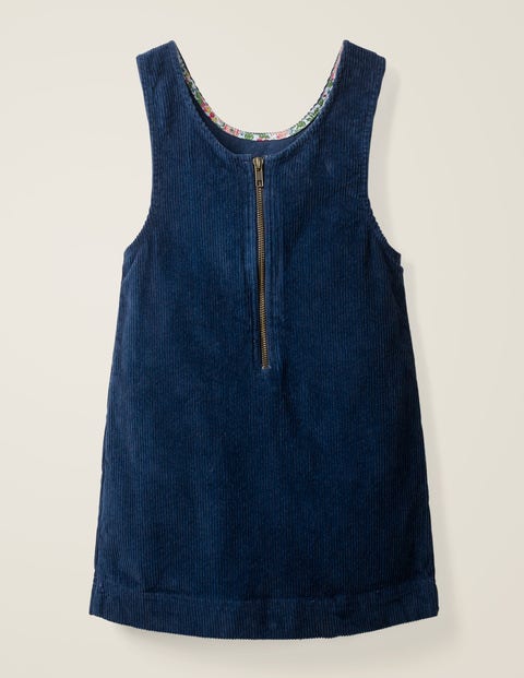 Schürzenkleid Aus Cord Mit Taschen - Schuluniform-Navy Schürzenkleid Aus Cord Mit Taschen - Schuluniform-Navy