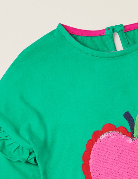 Colour-Change Sequin T-Shirt - Asparagus Green Apple Colour-Change Sequin T-Shirt - Asparagus Green Apple