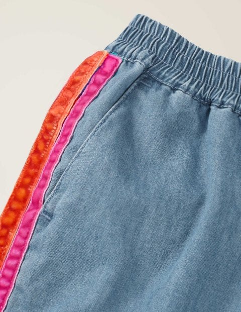 Webhose Mit Seitenstreifen - Faux-Uni Webhose Mit Seitenstreifen - Faux-Uni