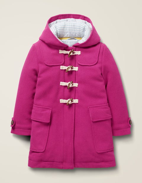 Wool Duffle Coat - Shocking Pink Wool Duffle Coat - Shocking Pink