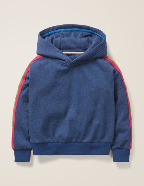 Hoodie Mit Streifendetail - Dunkelblau Hoodie Mit Streifendetail - Dunkelblau