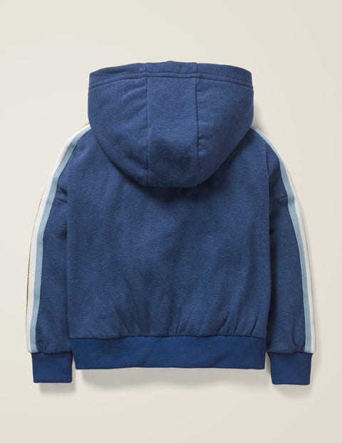 Hoodie Mit Streifendetail - Dunkelblau Hoodie Mit Streifendetail - Dunkelblau