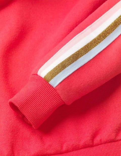 Hoodie Mit Streifendetail - Karminrot Hoodie Mit Streifendetail - Karminrot