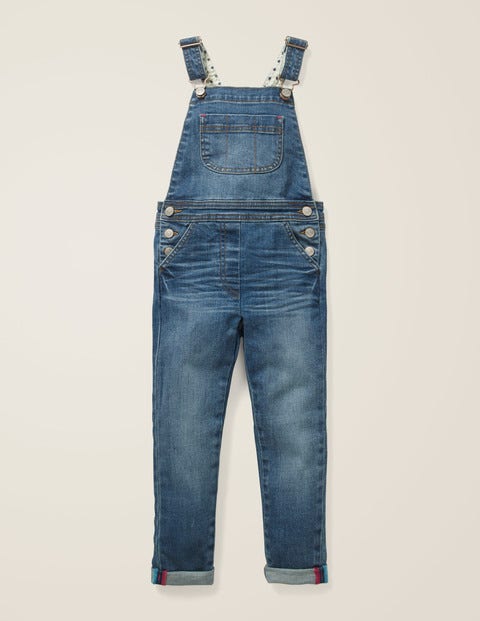 Skinny Fit Dungarees - Mid Vintage Denim Skinny Fit Dungarees - Mid Vintage Denim