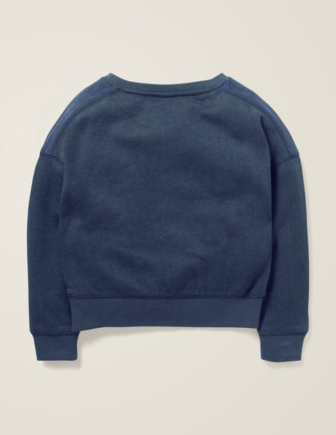 Slogan Sweatshirt - College Blue Love Slogan Sweatshirt - College Blue Love