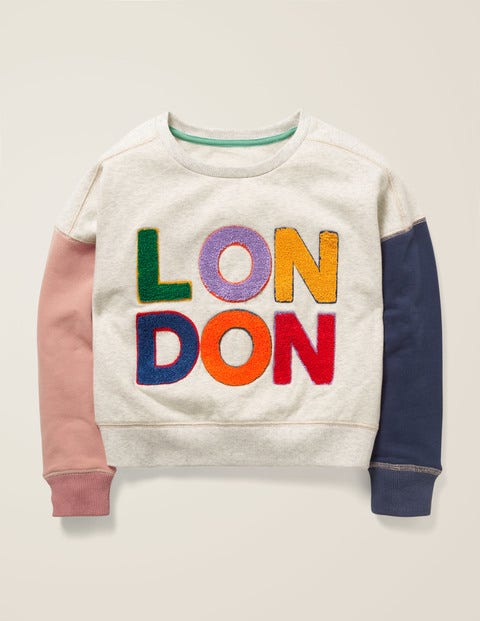 Slogan Sweatshirt - Oatmeal Marl London Slogan Sweatshirt - Oatmeal Marl London