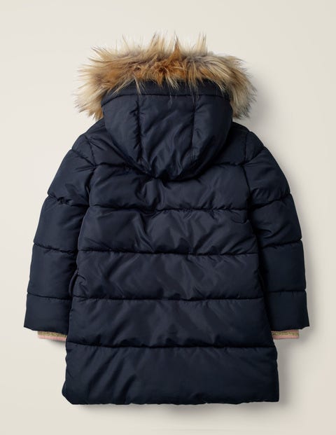 Longline Padded Jacket - Navy Longline Padded Jacket - Navy
