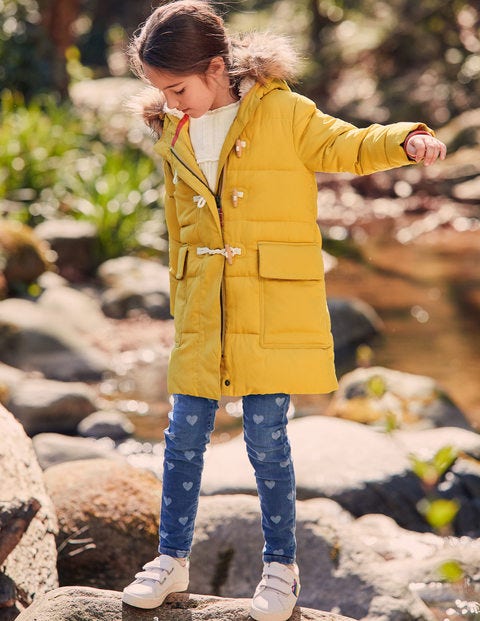 Longline Padded Jacket - Mellow Yellow