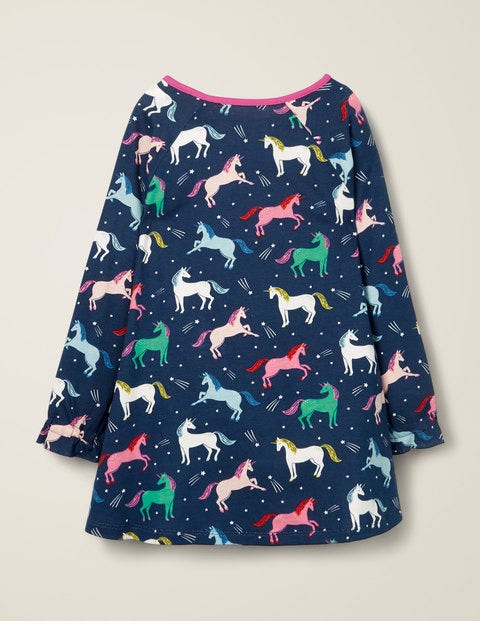 Printed Tunic - College Blue Unicorns Printed Tunic - College Blue Unicorns