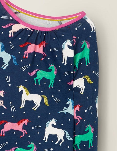 Printed Tunic - College Blue Unicorns Printed Tunic - College Blue Unicorns