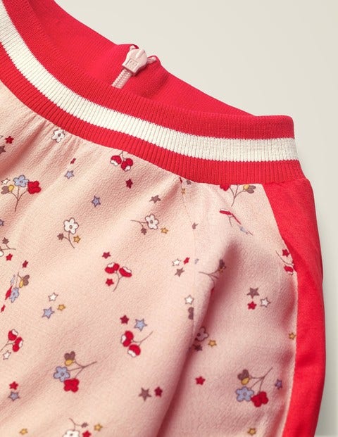 Contrast Sleeve Printed Dress - Provence Dusty Pink Star Sprig Contrast Sleeve Printed Dress - Provence Dusty Pink Star Sprig