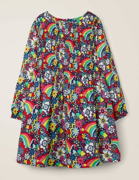 Printed Smock Dress - Multi Sixties Rainbow Printed Smock Dress - Multi Sixties Rainbow