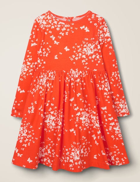 Printed Twirly Jersey Dress - Poppadew Red Butterfly Breeze Printed Twirly Jersey Dress - Poppadew Red Butterfly Breeze