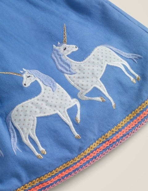 Appliqué Hem Skirt - Elizabethan Blue Unicorns Appliqué Hem Skirt - Elizabethan Blue Unicorns