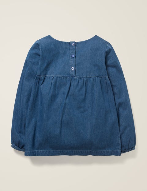 Embroidered Detail Top - Chambray Embroidered Detail Top - Chambray