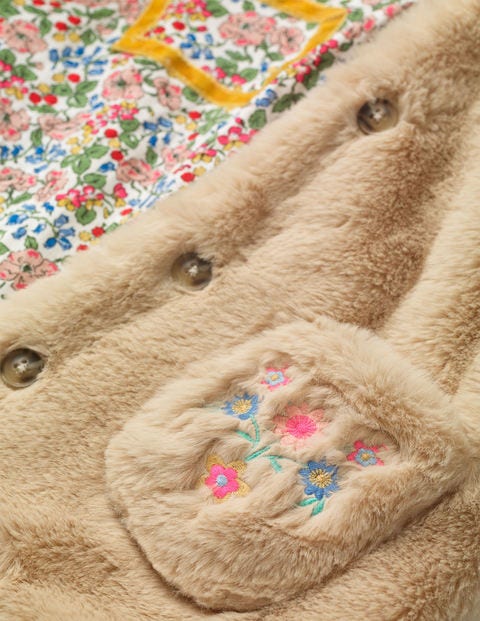 Cosy Embroidered Vest - Natural Cosy Embroidered Vest - Natural